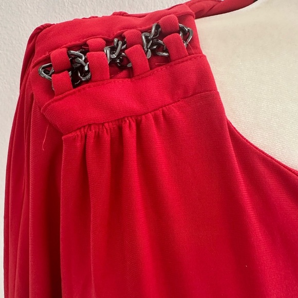 Dolman Sleeves Red Women's Top - Picture 2 of 5